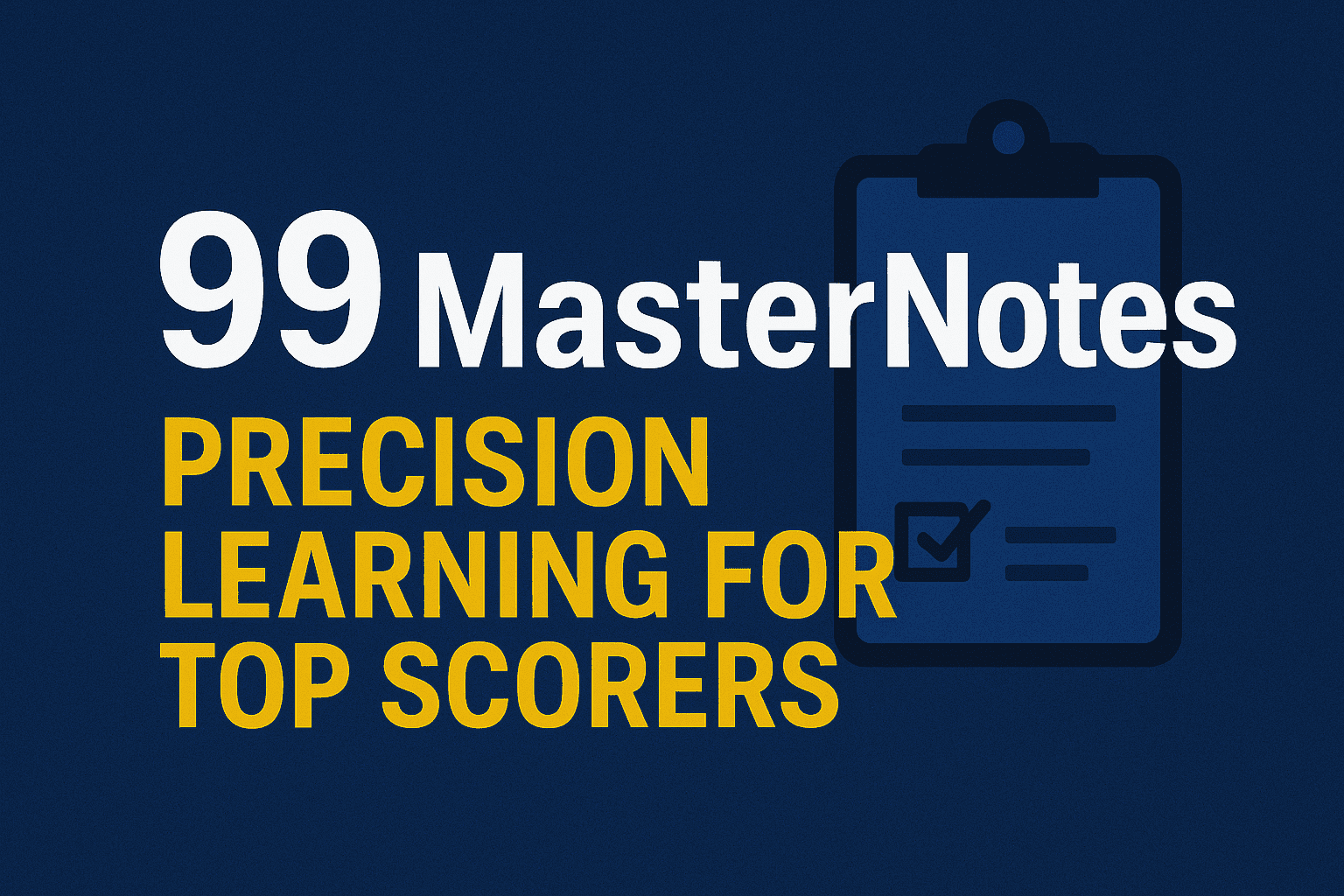99 MasterNotes: Precision Learning for Top Scorers (CAT Exam)
